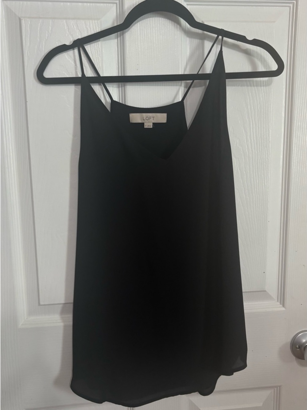 LOFT Black V-Neck Spaghetti Strap Top